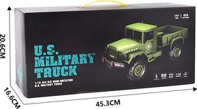 1:16 Rc Amerikai Katonai 4WD Teherautó M35-A2 Modell 2.4Ghz Jó kidolgozás RTR Azonnal használható