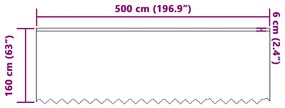 Függönyök függönyökkel Fehér 500 x 160 cm Poliészter