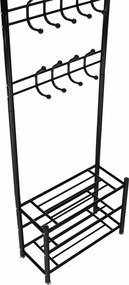 Fogas cipőtartóval, fekete fém, BARNUM