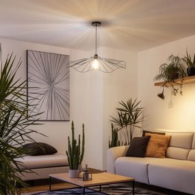 Brilagi - CERIA WIRE LED csillár, drótkábeles függesztéssel, 1xE27/40W/230V, átmérő 80 cm, fekete