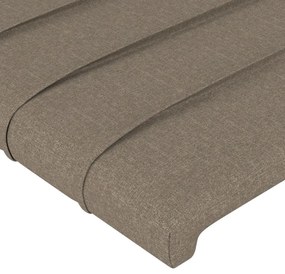 tópszínű szövet LED-es fejtámla 80x5x118/128 cm