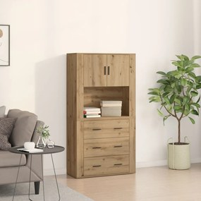 Magas szekrény Mesteri tölgy 80x33x150 cm Ipari fa