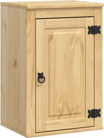 vidaXL Cabinet polcokkal SKI Mézes Barna 60 x 32 x 40 cm Tömör fenyőfa