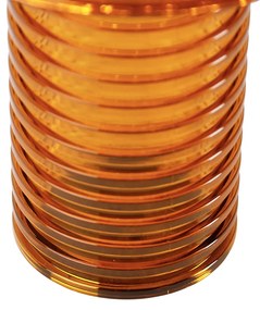 Narancssárga műanyag asztali lámpa LED-del, napelemes, újratölthető IP44 - Ambar