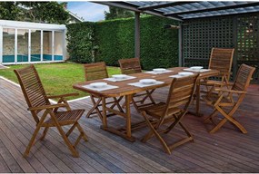 Natúr színű tömörfa kerti szék Noemi – Bizzotto