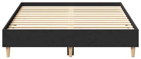 fekete szerelt fa ágykeret matrac nélkül 120 x 200 cm