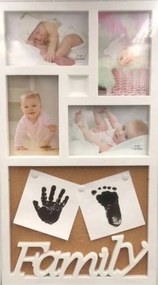 Fotókeret Lábnyom Emlék Család Family Családi Fotók Fehér XXX