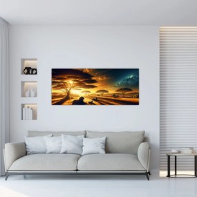 Kép - Pihenő oroszlánok (120x50 cm)
