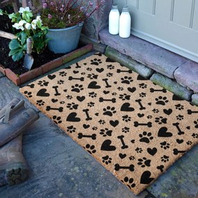 Kókuszrost lábtörlő 40x60 cm Paws and Bones – Artsy Doormats