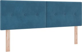 vidaXL LED ágytámla LED -es lámpákkal Kék 160 cm Poliészter