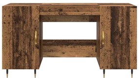 Asztal polcokkal tárolóval Régi fa 140 x 50 x 75 cm Faanyag
