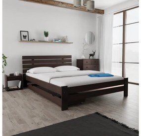 PARIS magasított ágy 160x200 cm, diófa Ágyrács: Léces ágyrács, Matrac: Deluxe 10 cm matrac
