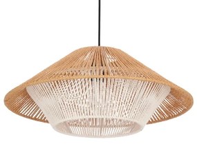 AFRICA függőlámpa kábellel 1xE27/40W/230V, átm. 50 cm, barna/krémszínű