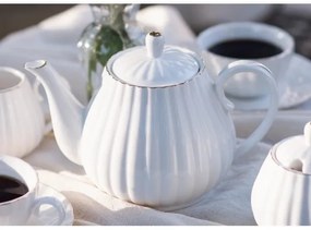 Fehér porcelán kávészett, 15 részes