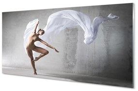 Akrilkép Nő, tánc, fehér anyag 100x50 cm
