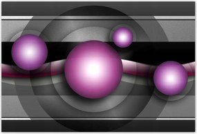 Poszterek 200x135 Lila gömbök Absztrakt