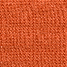 narancssárga négyzet alakú HDPE napvitorla 160 g/m² 7x7 m