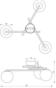 Csillár DAGA 3xE14/60W/230V