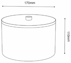 Tároló fémdoboz 12x17,5 cm fehér