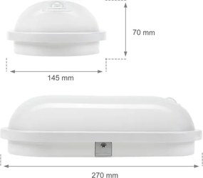 LED Nagy teherbírású lámpa PIR érzékelővel LED/20W/230V IP54