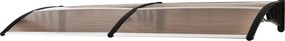 Outsunny Napernyő Előajtóra 75x195x23 cm Kültéri Nap- és Esővédő Barna | Aosom