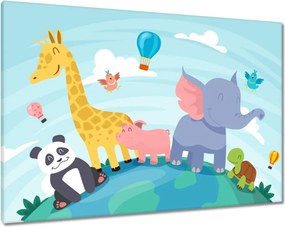 Vászonkép 100x70 Állatok a gyerekszobába