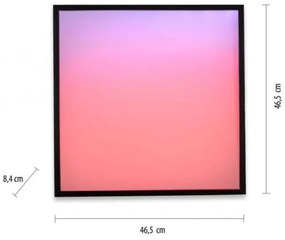 JUST LIGHT. 14110-18-LED RGBW Dimmelhető lámpa MARIO BLACK LED/19,5W/230V + távirányító