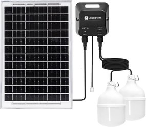 Aigostar - napelemes LED csillár, 2×LED, 35 W, 12 V, 6000 mAh, 6500 K, Ø 10 cm