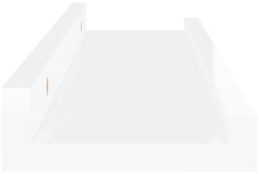 2 db magasfényű fehér fali polc 40 x 9 x 3 cm