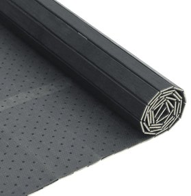 négyszögletű szürke bambusz szőnyeg 100 x 300 cm