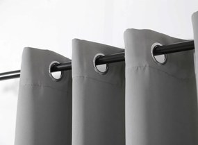 Világosszürke OXFORD függöny 140x270 cm Felfüggesztés: Hullámos sínszalag