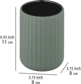 Belluno zöld kerámia fogkefetartó pohár - Wenko