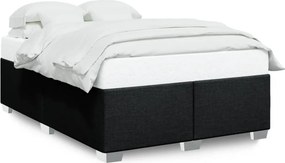 vidaXL fekete szövet ágykeret matrac nélkül 160 x 200 cm