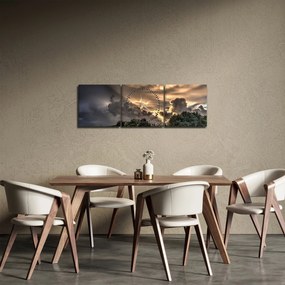 A felhők és az erdő képe (órával) (90x30 cm)