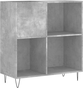 vidaXL betonszürke szerelt fa hanglemezszekrény 84,5 x 38 x 89 cm