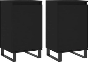 vidaXL 2 db fekete szerelt fa tálalószekrény 40 x 35 x 70 cm