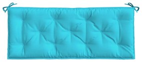 2 db türkizkék szövet kerti padpárna 120 x 50 x 7 cm