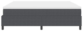 Boxspring ágy matraccal Sötétszürke 200x200 cm Kordbársony anyag