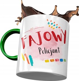 Zöld rendőr bögre Cool rendőr nyomott mintával