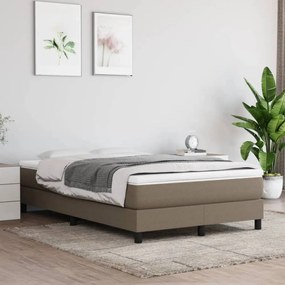 Tópszínű szövet rugós ágy matraccal 120 x 200 cm