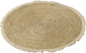 Természetes kerek szőnyeg VELOR ⌀ 70 cm, bézs
