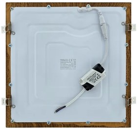 LED Beépíthető lámpa SQUARE LED/24W/230V 4200K 29,2x29,2 cm barna