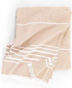 Bézs pamut takaró 150x200 cm Solene – Tiseco Home Studio