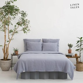 Világosszürke kétszemélyes kenderrost ágyneműhuzat 200x200 cm – Linen Tales