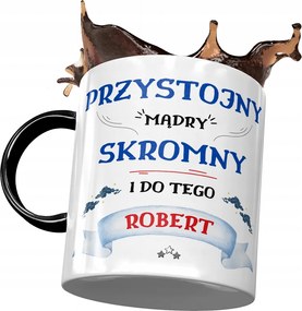 Fekete bögre Robert Kollégáknak Ajándék Nyomtatott Fotóval