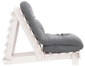 fehér tömör fenyőfa futon kanapéágy matraccal 60 x 206 x 11 cm