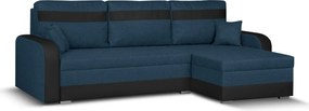 KONRAD Kinyitható sarokkanapé Sötétkék/fekete