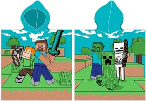 Minecraft Diamond Defender strand törölköző poncsó 50x115 cm
