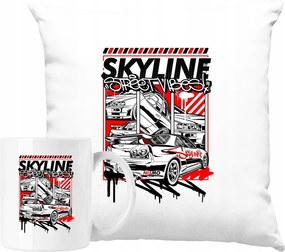 Bögre Szett Párna SkyLine Autó Divatos Ajándék Ötlet