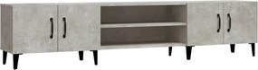 vidaXL betonszürke szerelt fa TV-szekrény 180x31,5x40 cm